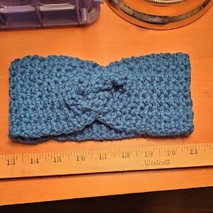 Blue Crocheted Headband